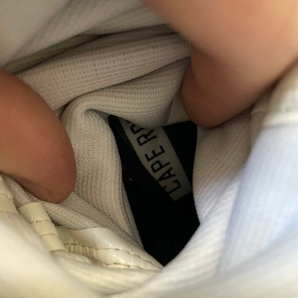 CAPE ROBBIN Boots Black Red Flowers Over the Knee Heels Velour Fabric Size 6 M - Picture 7 of 7